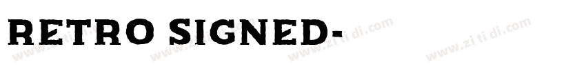 Retro Signed字体转换